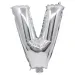Buchstabenförmiger Folienballon in Silber – Buchstabe V, 32 cm