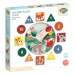 Bunte Holzform-Puzzle-Uhr, 12-teiliges Geschicklichkeitsspiel.