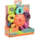 Bunte, fröhliche 2-in-1 Baby-Beißring und Rassel