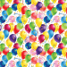 Buntes Geschenkpapier mit Luftballonmuster, 100 x 70 cm