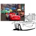 Cars 2-in-1 108-teiliges Puzzle und Malset 70x50cm - Lisciani