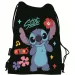 Disney Stitch Schwarzer Aloha Turnbeutel, Sportbeutel 34x43 cm