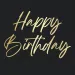 Elegante Papierserviette mit "Happy Birthday"-Aufschrift – 2-lagig, 33x33 cm, 20 Stück