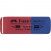 Faber-Castell: Kautschuk-Radierer blau/rot für Bleistift und Kugelschreiber