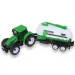 Farm Truck: Grüner zweiteiliger Traktor-Set mit Anhänger
