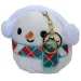 Flauschiger Schneemann Plüsch-Schlüsselanhänger 12cm