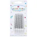 Gedrehte silberfarbene Kerze 10er-Set