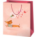 Geschenktasche in Standardgröße mit Dackel-Motiv, 11 x 6 x 14 cm