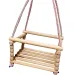Holz-Naturschaukel mit Seil