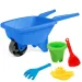 Kleiner Sandkasten-Schubkarre in Blau mit Zubehör - Wader