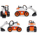LENA: GIGA TRUCKS Riesen-Bagger, orange, 63 cm