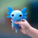 Lets Glo Axolotl leuchtender Wasserfreund in Blau