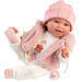 Llorens: Chloe, 38 cm große weinende Puppe in rosa Weste