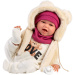 Llorens: Mimi, 42 cm große weinende Puppe im Love Bear Teddybär-Set