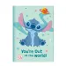 Luna: Disney Stitch Geheimes Tagebuch mit Schloss und Pompon-Stift, 12x18cm, 60 Blatt