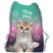 MLF Kitty Party Turnbeutel/Sporttasche mit Katzenmotiv, 34 x 43 cm