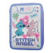 Must: Disney Stitch &amp; Angel zweistöckiges, gefülltes Federmäppchen 15 x 5 x 21 cm