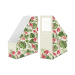 Nebulo: Dokumentenhalter „Papucs“, faltbar aus Papier, Tropic mit Blumen‑ und Blattmuster