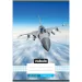 Nebulo: Kariertes Heft A/5 27-32 mit Motiv eines jagenden Düsenflugzeugs