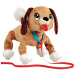 Peppy Pups: Brauner Plüschhund mit Leine 28 cm
