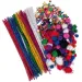 PlayBox: Kreativset mit Chenilledraht, Pompons und Pailletten, 2500-teiliges Set