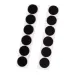 PlayBox: Schwarzes selbstklebendes Klettband 20mm 12er-Set