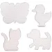 PlayBox: Tier-Steckplatten für 5 mm MIDI Bügelperlen, 4er-Set