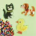 PlayBox: Tier-Steckplatten für 5 mm MIDI Bügelperlen, 4er-Set