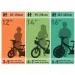 R88 14” Kinderfahrrad mit Flaschenhalter und Stützrädern in orange-schwarz – Dino Bikes Fahrrad
