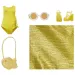 Rainbow High: Modische Anzieh-Puppe Sunny für den Strand mit Sonnenoutfit
