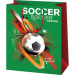 Riesige Geschenktasche mit Fußballmuster 33 x 15 x 44,5 cm