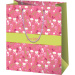 Rosa, mittelgroße Geschenktasche mit der Aufschrift „Mit Liebe“, 18 x 23 x 10 cm