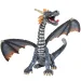 Silberner sitzender Drachen Spielzeugfigur - Bullyland