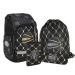 Spirit: Schultasche/Rucksack mit Basketballmuster, 4-teiliges Set, 32×19×44 cm