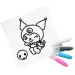 Sticker Art: Hello Kitty ausmalbares Sticker-Set, verschiedene Ausführungen, 1 Stück – Comansi