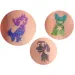 TyToo: Glitzer-Tattoo-Schablonen-Set Hunde und Katzen, 27 Stück