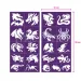 TyToo: Glitzertattoo Schablonenset Drachen und Echsen, 21 Stück